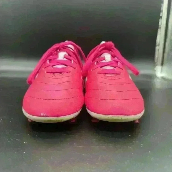 ADIDAS Goletto VIII FG Kids size 2 Soccer Cleats Hot Pink/White Great Condition - Picture 3 of 8